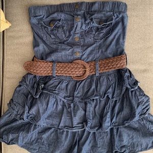 Country Jean Strapless Dress